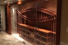 Wine Cellar with two sets of frameless french doors in Clifton VA