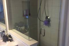Frameless door notch panel with return panel in Leesburg VA.