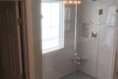 Neo frameless shower door installed for a new Miller and Smith model home.