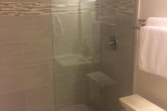 Frameless spray panel in Sterling, VA.