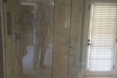 Neo angle frameless shower in McLean VA