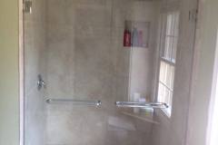 Frameless French Shower Doors installed in Reston VA