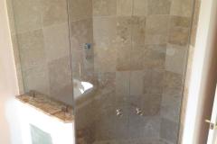 Frameless Clear glass Shower With Header In Ashburn.