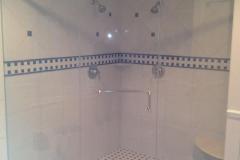 Large Area Glass Shower Door Installed in Sterling.