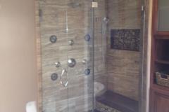 Corner Shower Door Installed in Fairfax.