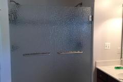 Frameless Shower With Double French Glass Doors Installed in Manassas.