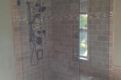 Custom shower door installation in Falls Church, VA.