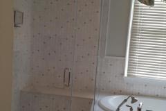 Starphire glass shower door installation Great Falls, VA.