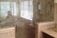 This beautiful shower door was installed in Arlington