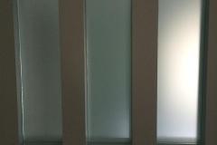 Frosted glass window panels